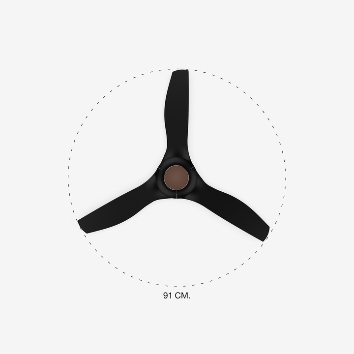 Wentylator sufitowy Faro Barcelona Just Fan XS Copper/black DC