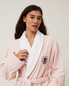 Szlafrok welurowy Lexington Hotel Contrast Pink/White