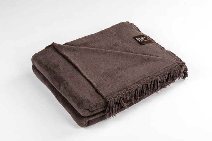 Koc Cotton Cloud Housie Plain Brązowy