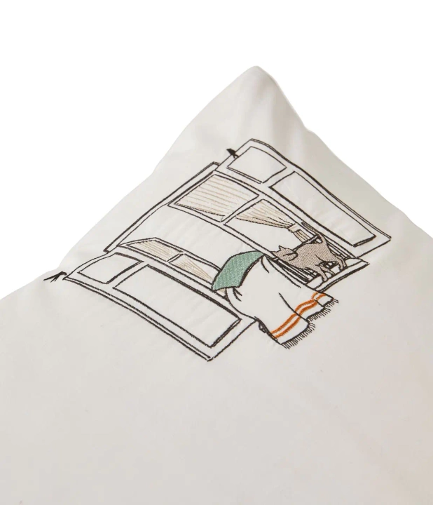 Poszewka perkalowa Sylvie Thiriez Bonjour