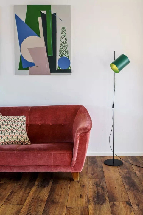 Lampa podłogowa Faro Barcelona Guadalupe zielona