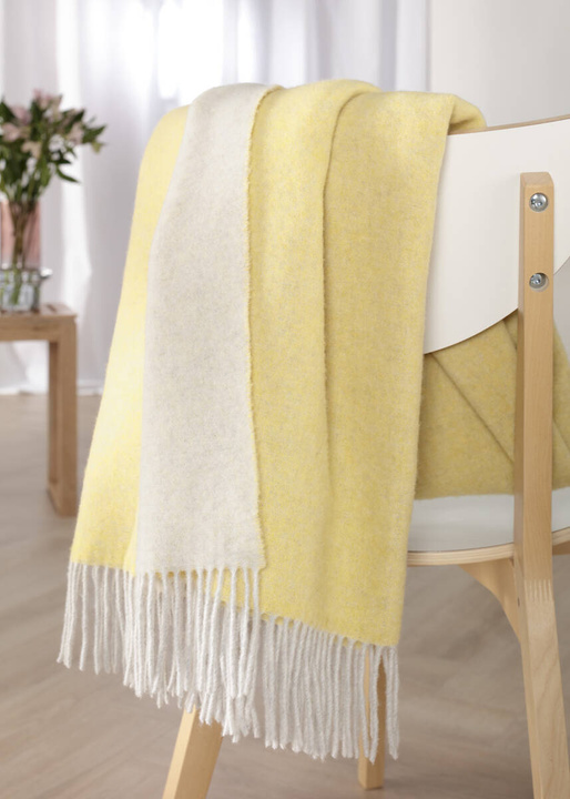 Pled wełniany Biederlack Yellow-Creme