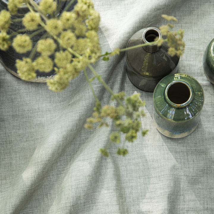 Obrus lniany Alexandre Turpault Chambray Sage Green