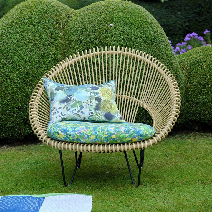 Poduszka dekoracyjna Designers Guild Outdoor Japonaiserie Azure