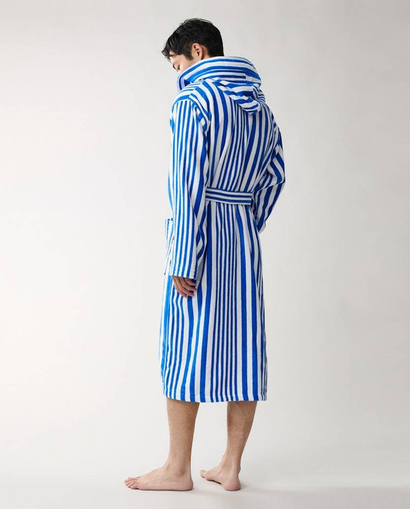 Szlafrok welurowy Lexington Monroe Blue/White