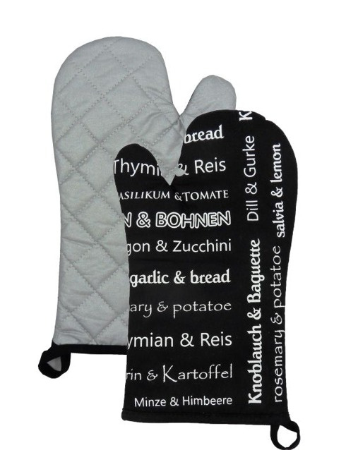 Rękawica kuchenna prawa Stuco Herbs&More Black