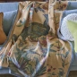 Koc lniany John Derian Peacock Toile Sepia