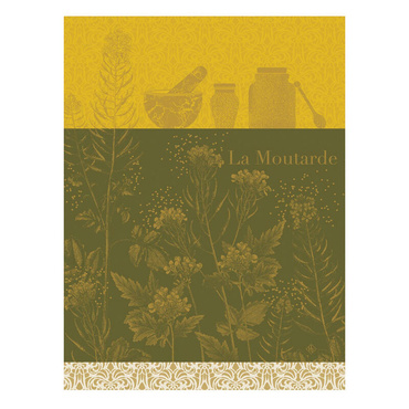 Ściereczka kuchenna Le Jacquard Français Moutarde en fleurs Yellow