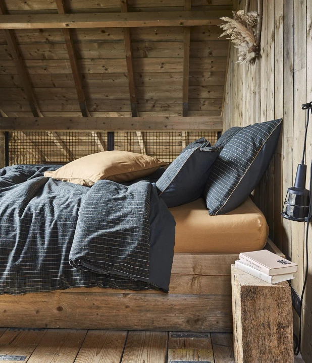 Prześcieradło perkalowe ze ściągaczem Sylvie Thiriez Marron