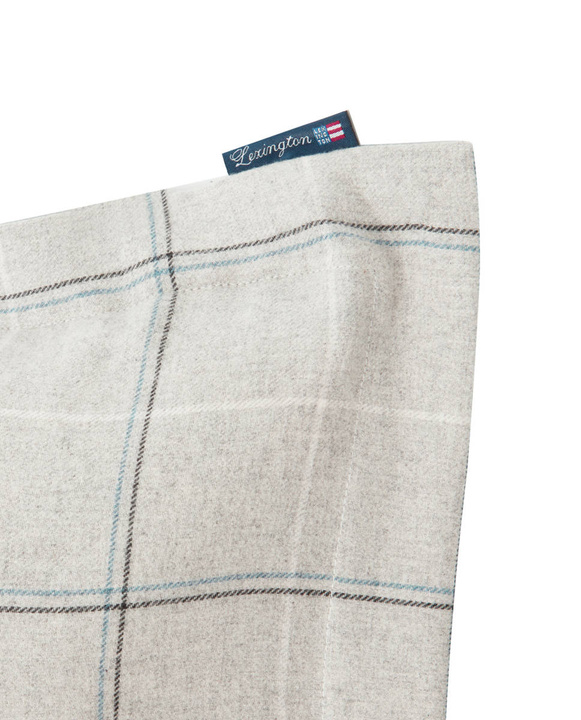 Poszewka flanelowa Lexington Checked Light Gray/Dove