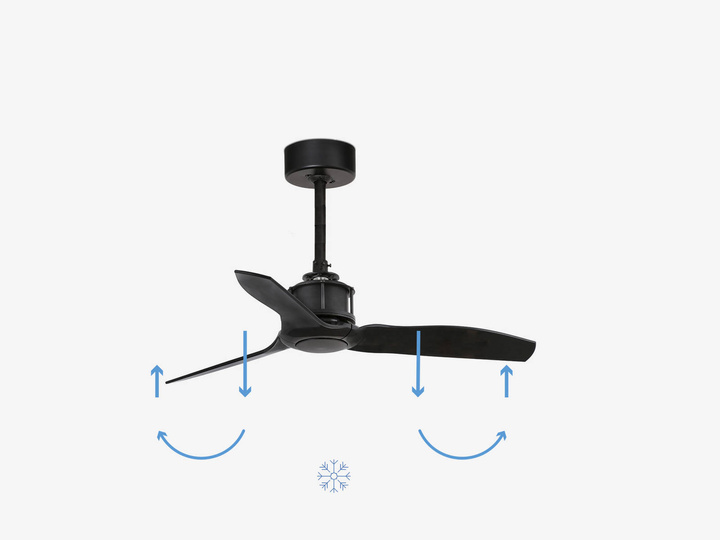 Wentylator sufitowy Faro Barcelona Just Fan XS Matt Black DC81cm