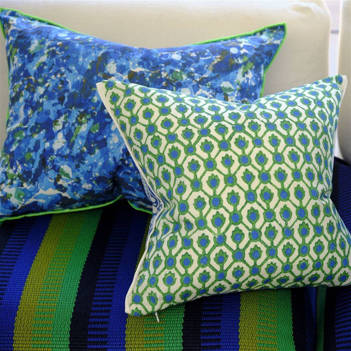 Poduszka dekoracyjna Designers Guild Outdoor Odisha Cobalt
