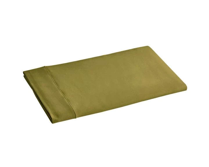 Pościel satynowa Blanc Des Vosges Uni Oliwkowa 
