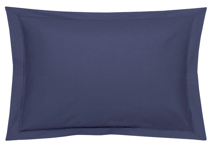 Pościel perkalowa Blanc Des Vosges Uni Granatowa 