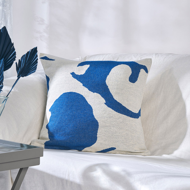 Poszewka dekoracyjna Cotton Cloud RAW Niebieski Kleks