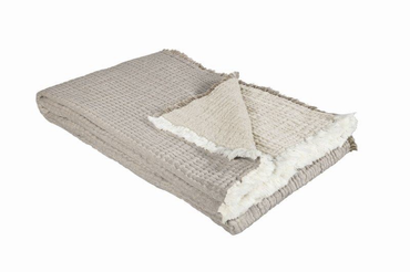 Pled bawełniany Eskimo Nora Taupe/Beige