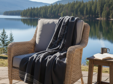 Koc Moca Ornament Szary