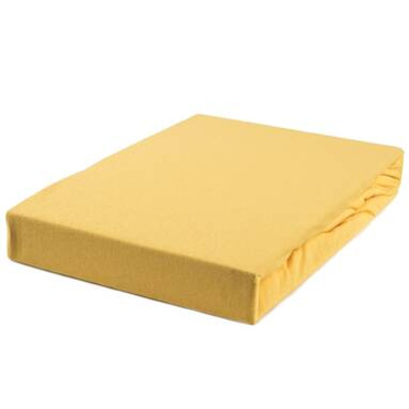 Prześcieradło jersey ze ściągaczem Basic Żółte Ostatnie Sztuki