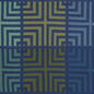 Podkładka żakardowa powlekana na stół Le Jacquard Français Kaléidoscope Illusion Blue