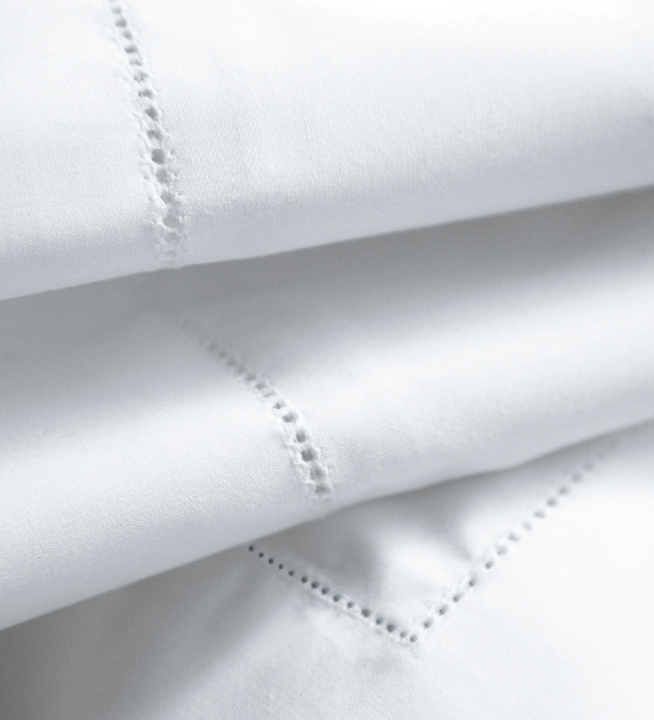 Pościel perkalowa Blanc Des Vosges Marquise Biała