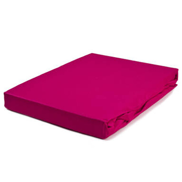 Prześcieradło satynowe ze ściągaczem Basic Różowe Ostatnie Sztuki