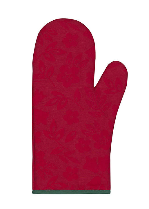 Rękawica kuchenna Le Jacquard Français Poésie d'hiver Czerwona
