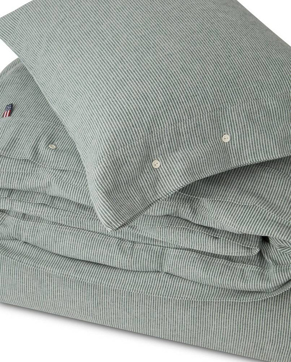 Komplet pościeli flanelowej Lexington Striped Green