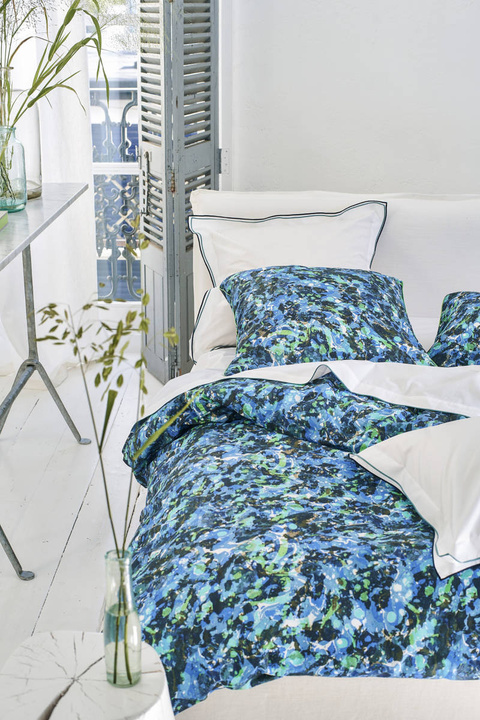 Poszewka perkalowa Designers Guild Delahaye Cobalt