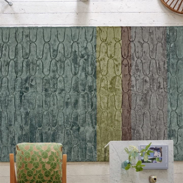 Dywan ręcznie tkany Designers Guild Ogee Ocean