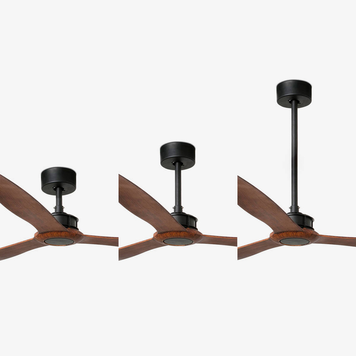 Wentylator sufitowy Faro Barcelona Just Fun XL Matt Black/wood 178 cm