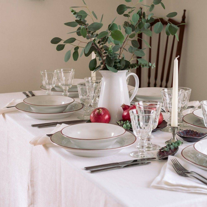 Talerz płytki Costa Nova Beja White Red 28 cm