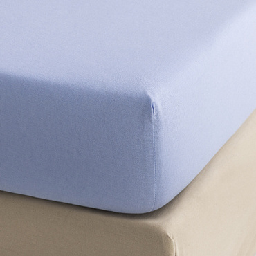 Prześcieradło lniane ze ściągaczem Le Jacquard Français Nuances Blue