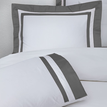 Poszewka satynowa z plisą Valeron Nouveau Anthracite Ostatnie Sztuki