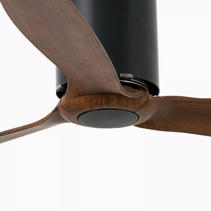 Wentylator sufitowy Faro Barcelona Mini Tube Fan M Matt black/wood DC