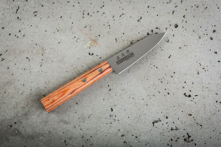 Nóż Masahiro Sankei Paring 90 mm brązowy