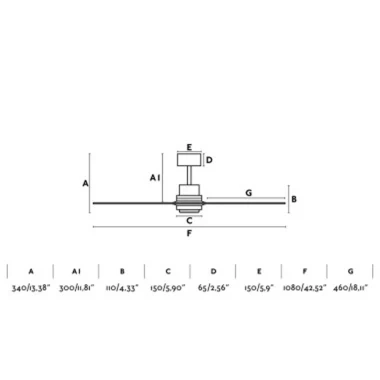 Wentylator sufitowy Faro Barcelona Mini Lantau Matt S nickiel DC SMART