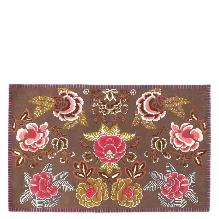 Dywan ręcznie tkany Designers Guild Rose De Damas Cranberry