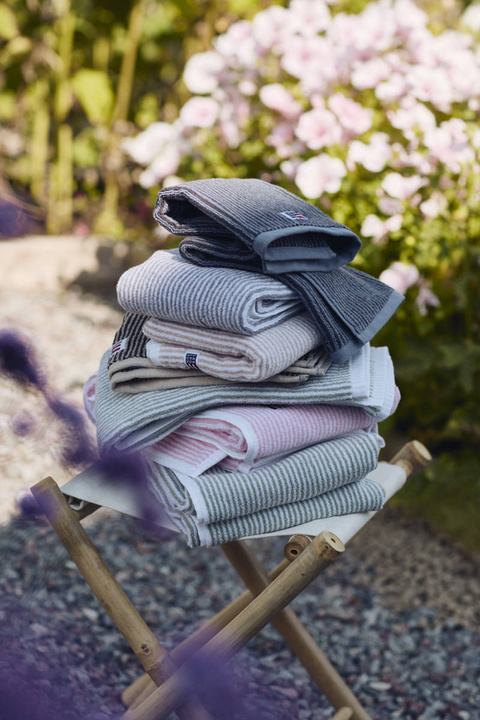 Ręcznik bawełniany Lexington Icons Original Striped White/Petunia