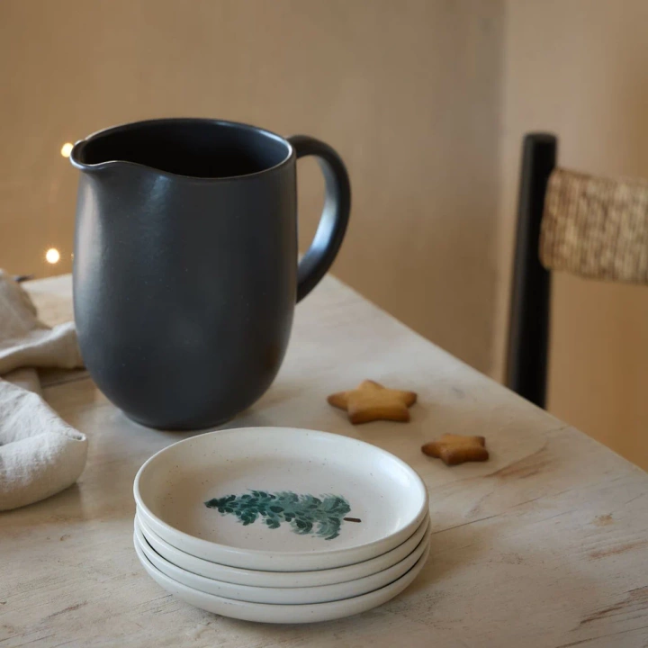 Zestaw talerzy Costa Nova Pacifica Christmas Tree Beige 16 cm