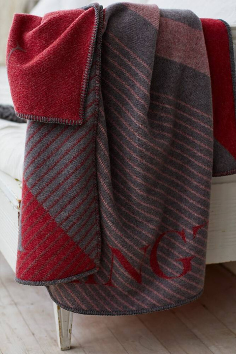 Pled wełniany Lexington Graphic Logo Red