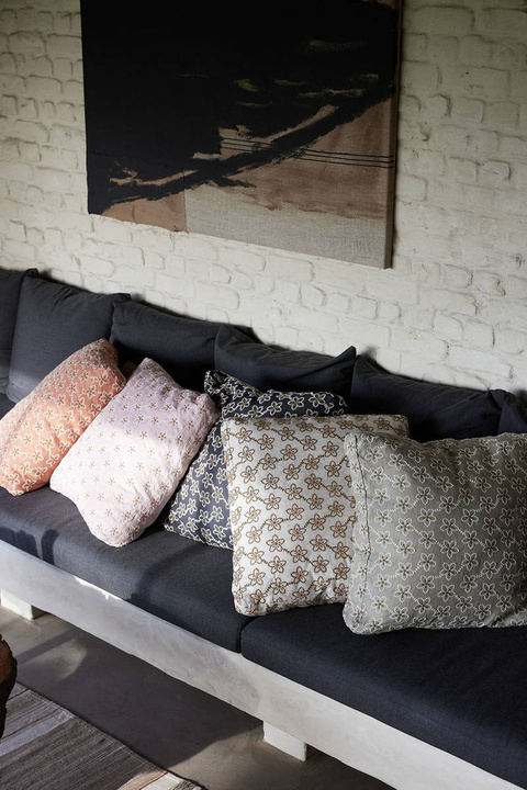 Poduszka dekoracyjna Alexandre Turpault Fleurs Copper