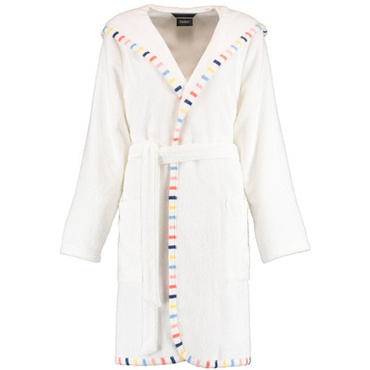 Szlafrok damski Cawo Uni Border Hooded Multicolor Light