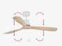 Wentylator sufitowy Faro Barcelona Lantau L White/pine fan DC