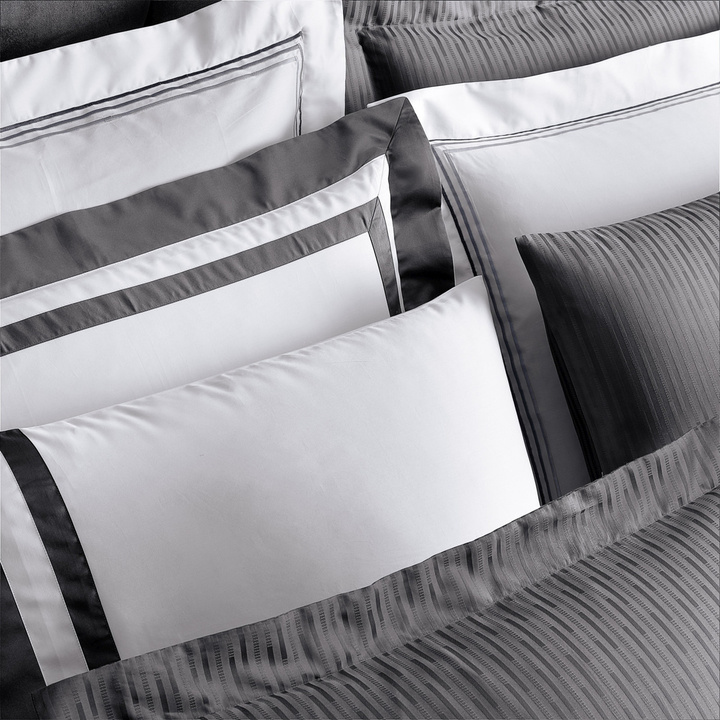 Prześcieradło satynowe bez ściągacza Valeron Linea Anthracite