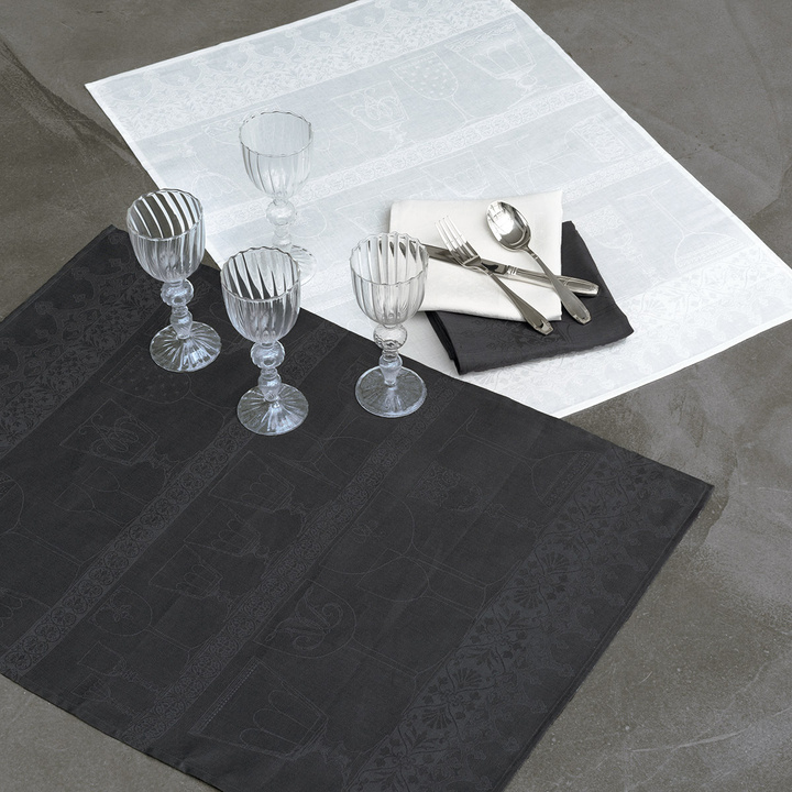 Ściereczka do polerowania szkła Le Jacquard Français Cristal Dark Grey