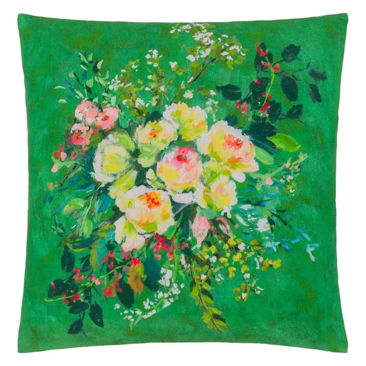 Poduszka dekoracyjna Designers Guild Margaretta Linen Emerald 