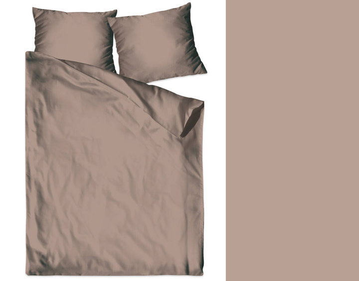 Pościel satynowa jednobarwna Bielbaw Beżowa