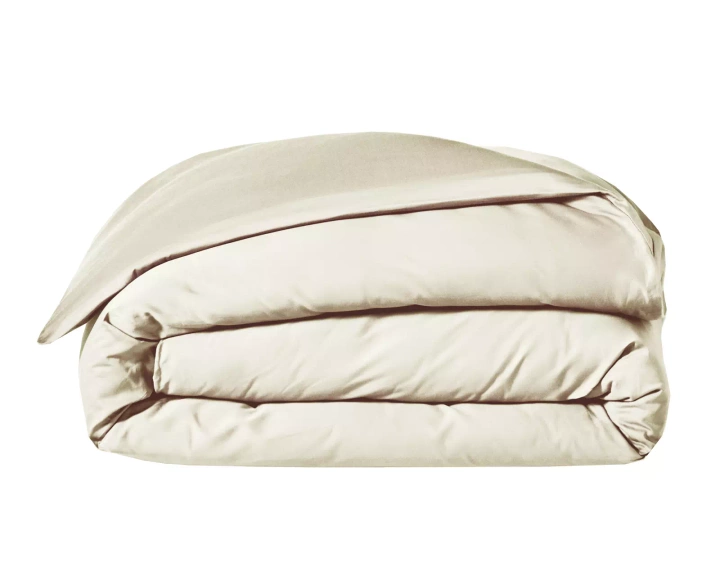 Pościel satynowa Blanc Des Vosges Uni Kremowa 