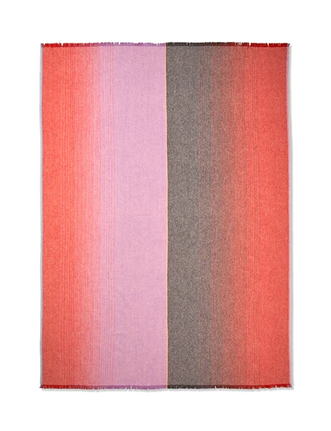Pled wełniany Elvang Carte Red-Pink