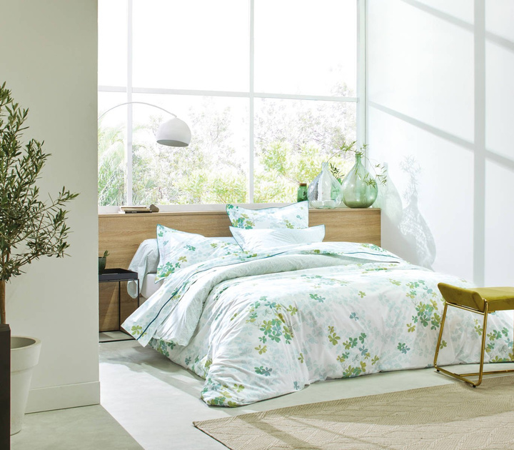 Prześcieradło perkalowe Blanc Des Vosges Envol Émeraude